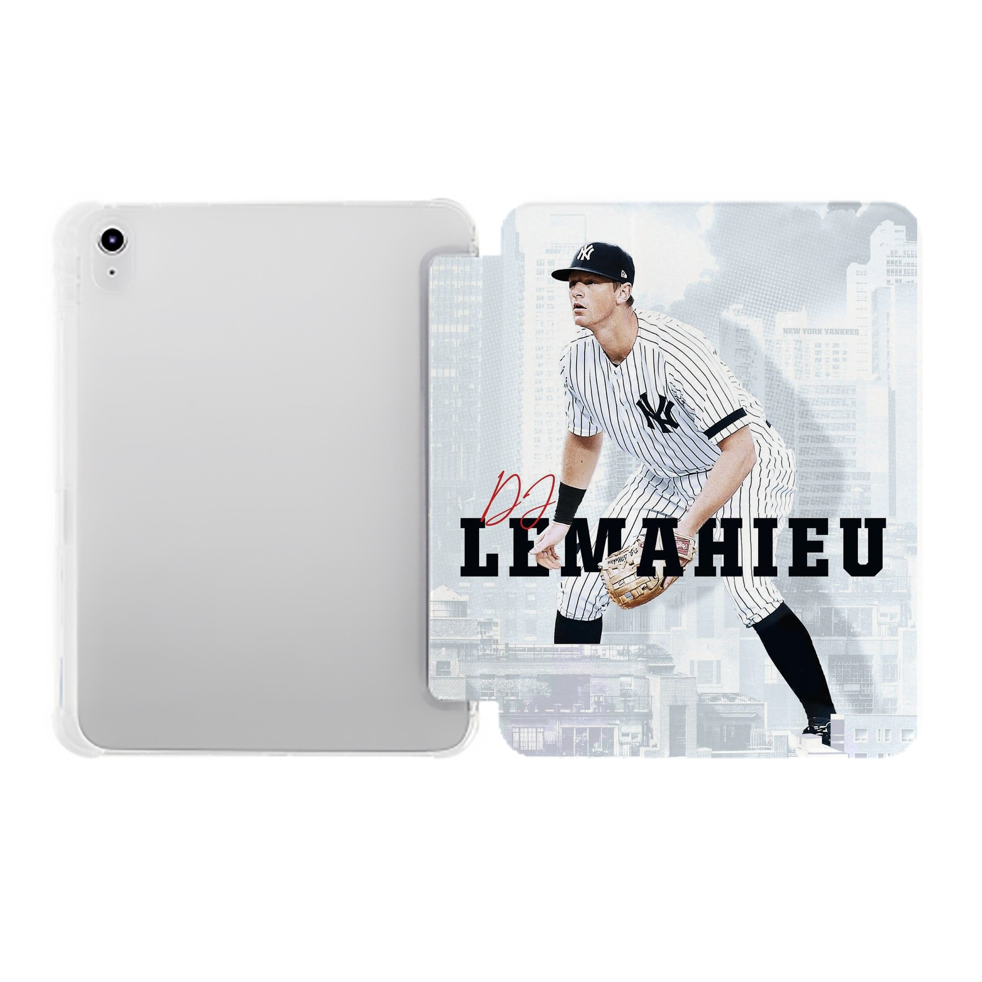 DJ Lemahieu 23 Premium Tri-Fold PU Leather & Silicone IPad Case With Pencil Slot – Fits 9.5,10.5,10.9 – Adjustable Stand, Slim, Protective